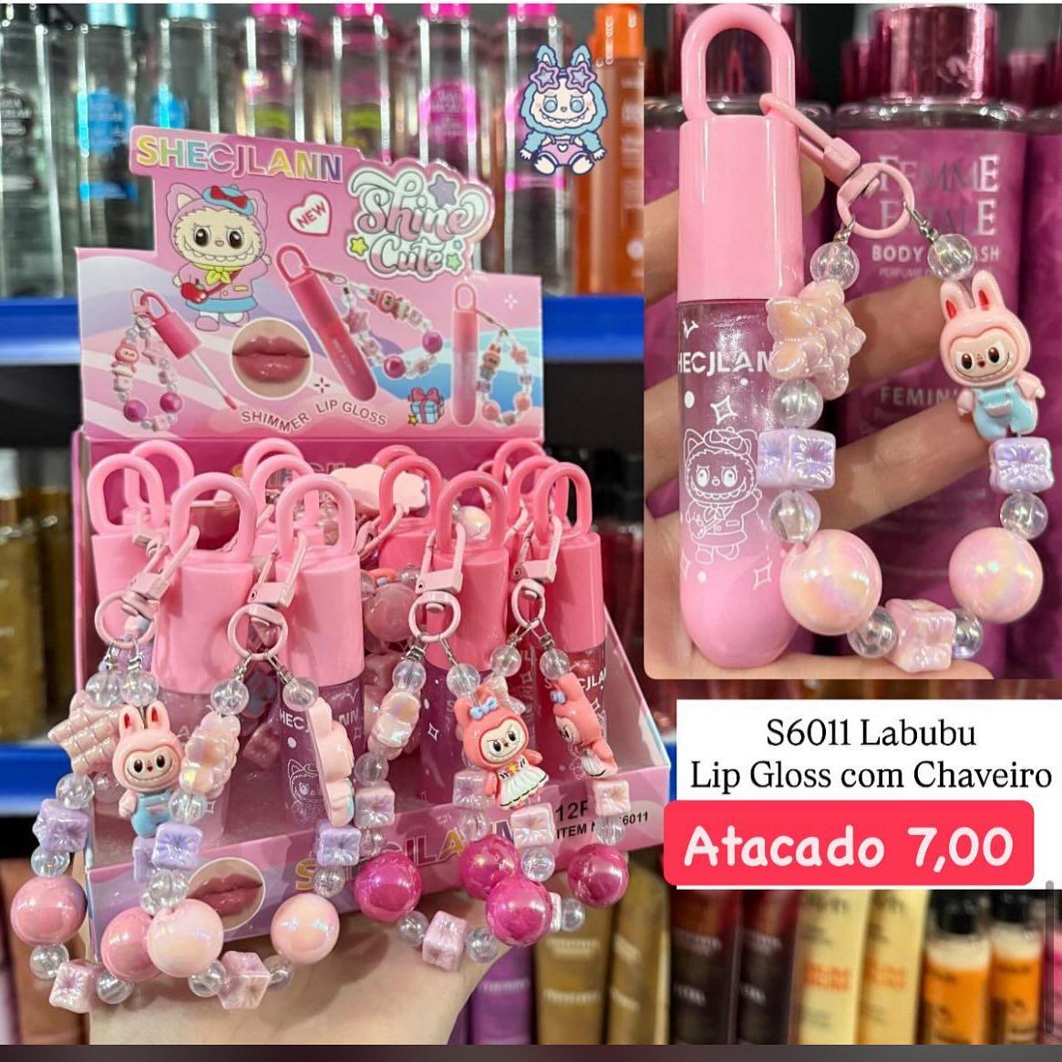 Lip Gloss com Chaveiro Shine Cat SHECJLA NN S6011