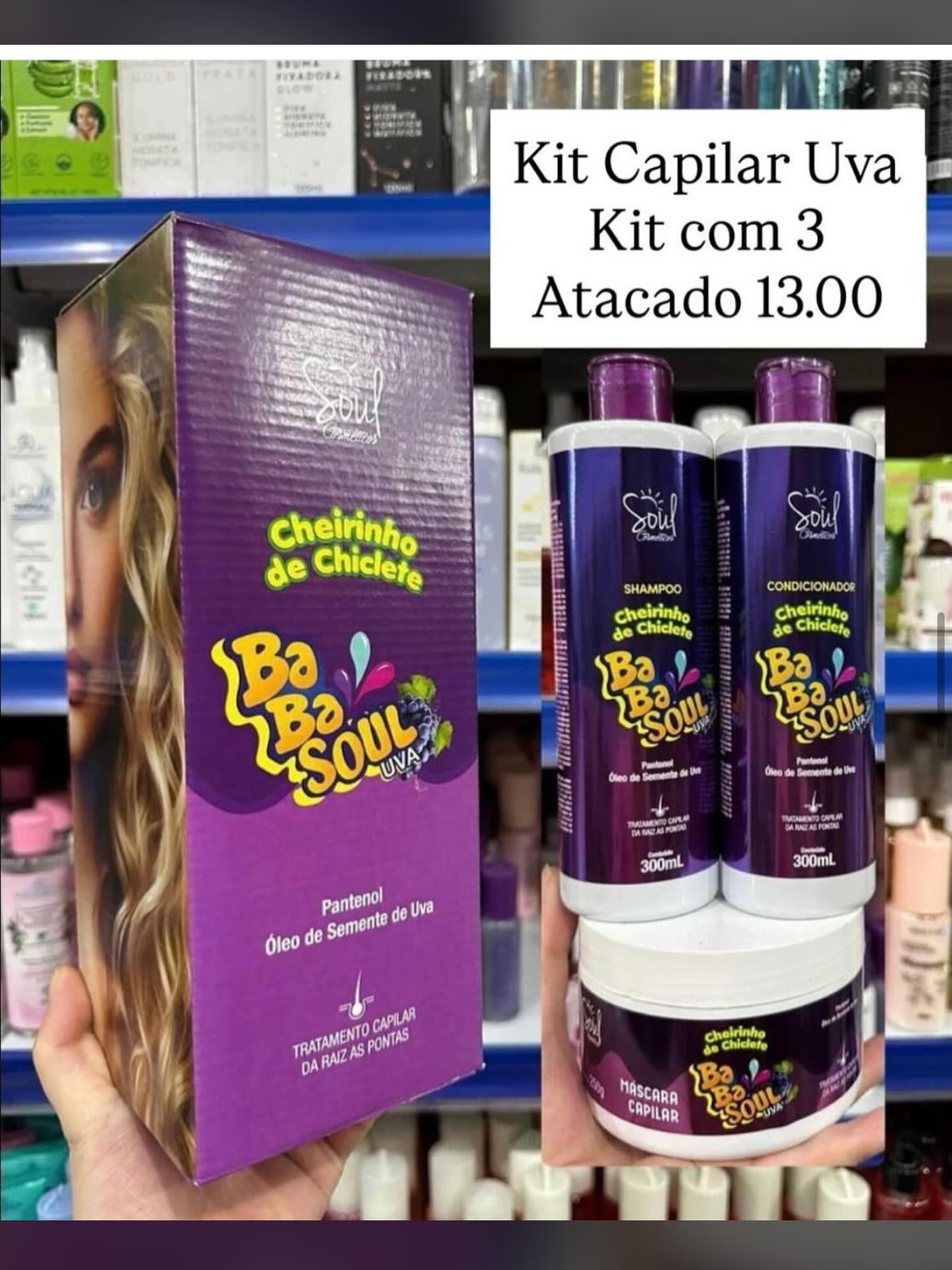 Kit Capilar Uva Cheirinho de Chiclete BoBa Soul