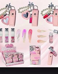 Lip Gloss com Chaveiro e Porta-Batom Love Rain