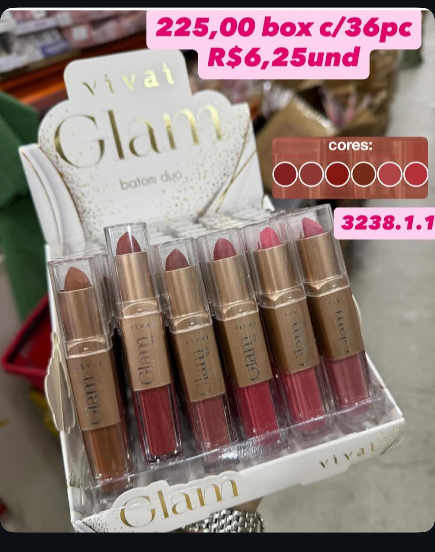 Batom Duo Glam Vivai