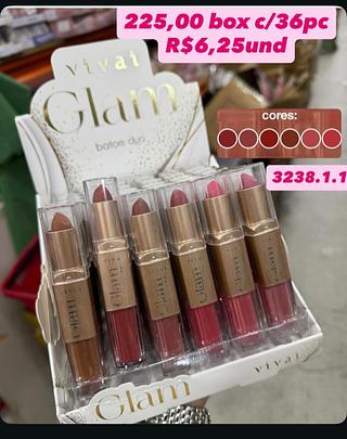 Batom Duo Glam Vivai