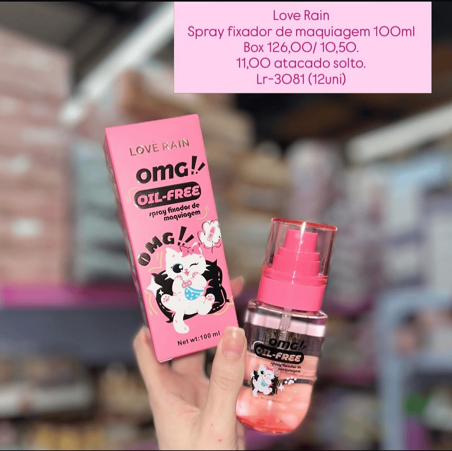 Spray fixador de maquiagem Love Rain