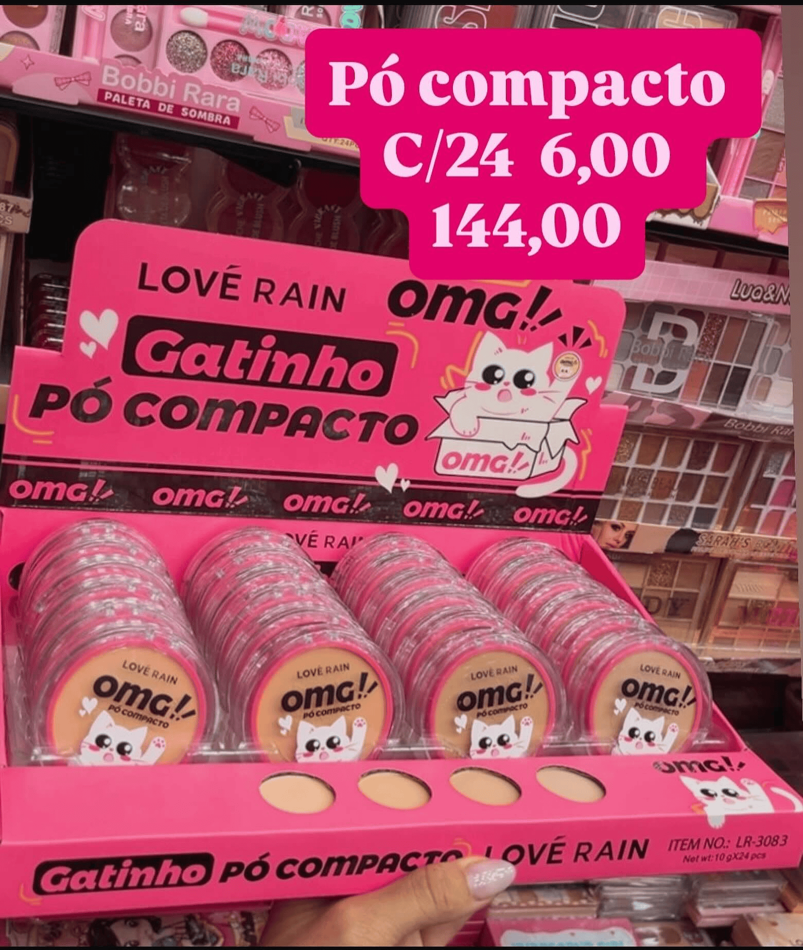 Pó Compacto Love Rain OMG! LR-3083