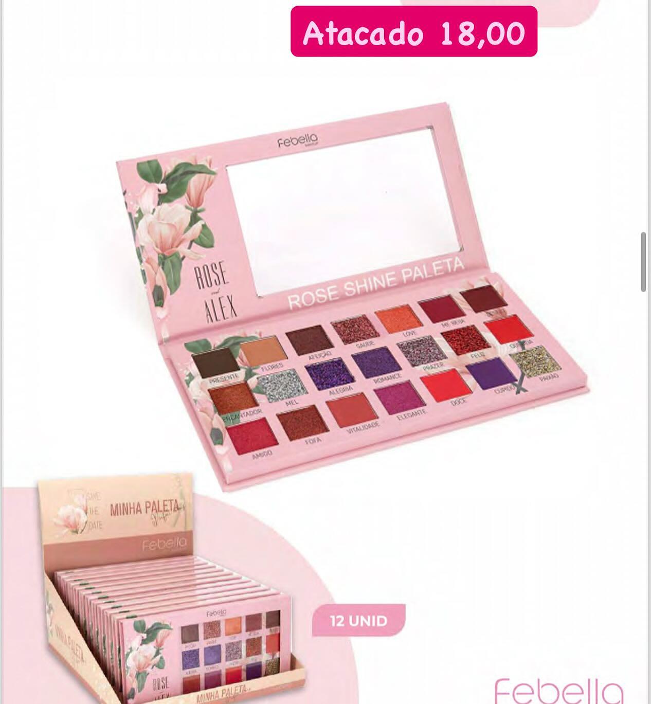 Paleta de Sombras Rose Shine Febella