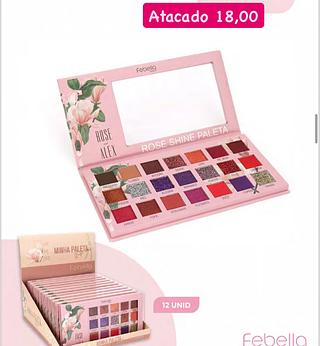 Paleta de Sombras Rose Shine Febella