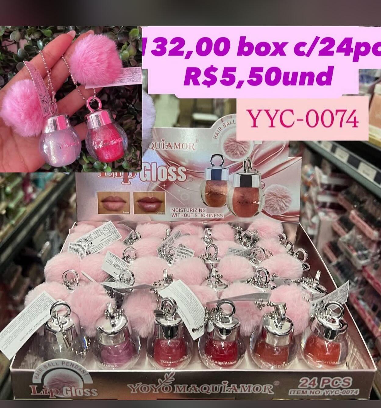 Lip Gloss com Chaveiro Yoyo Maquiamor YYC-0074