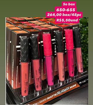 Batom Líquido Matte 30 Horas Nude Max Love Studio — faixa de tons 650–655
