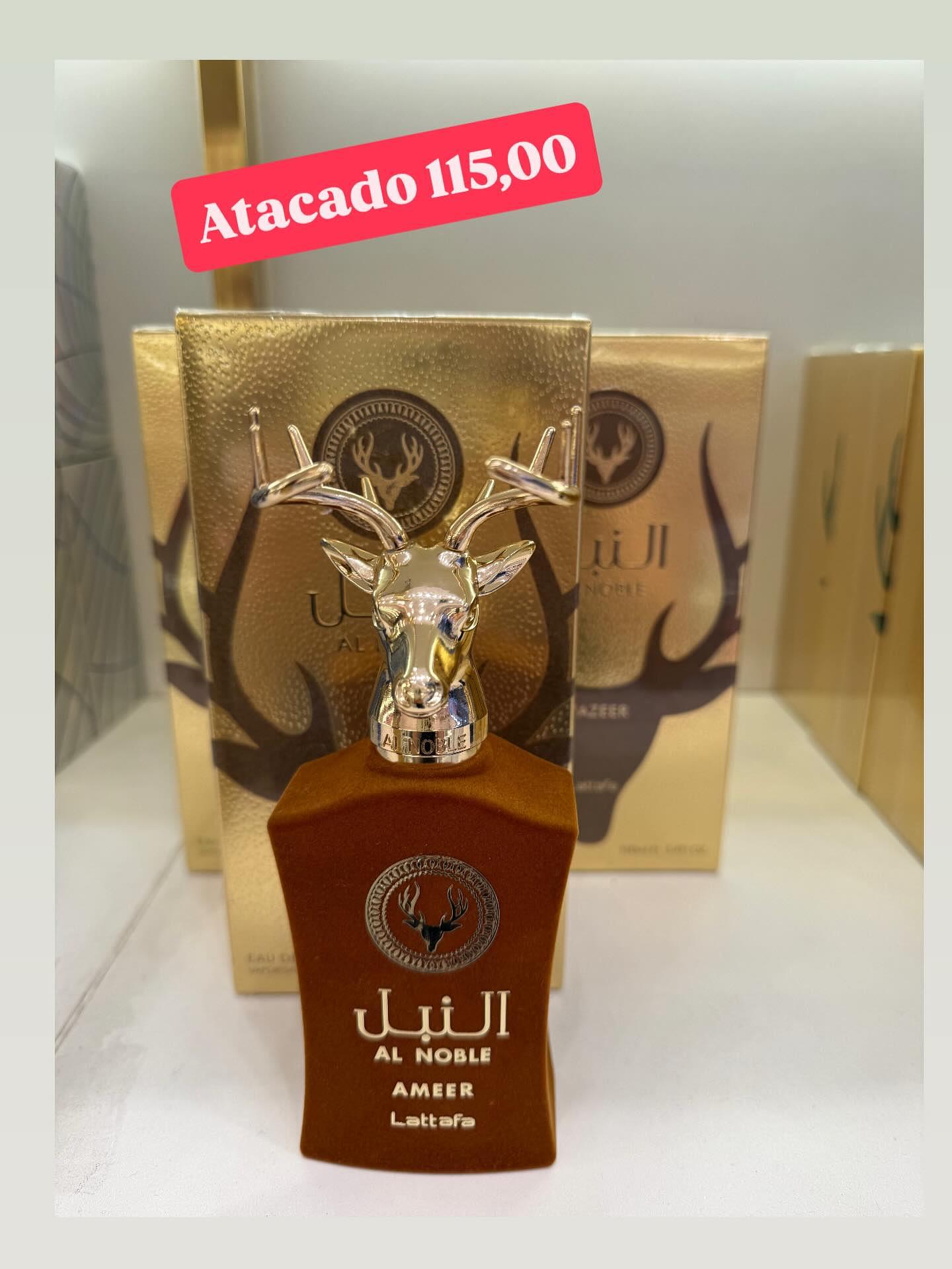 Perfume Al Noble Ameer Lattafa — frasco marrom