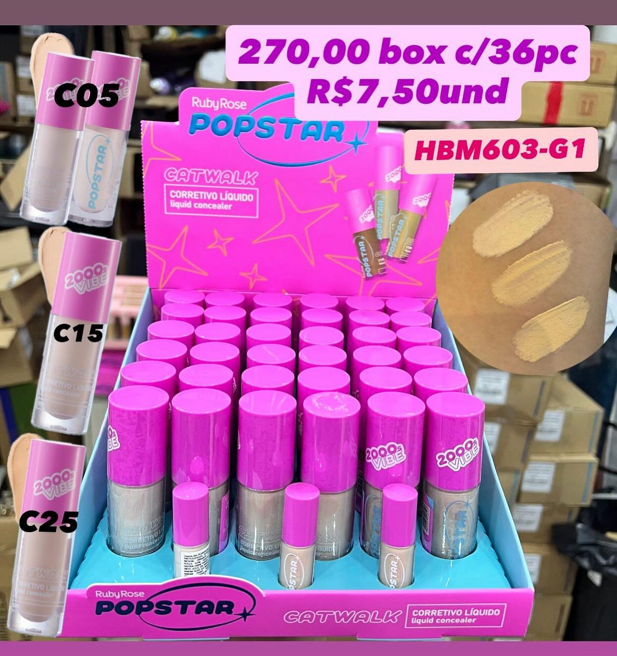 Corretivo Líquido Catwalk Popstar Ruby Rose HBM603-G1