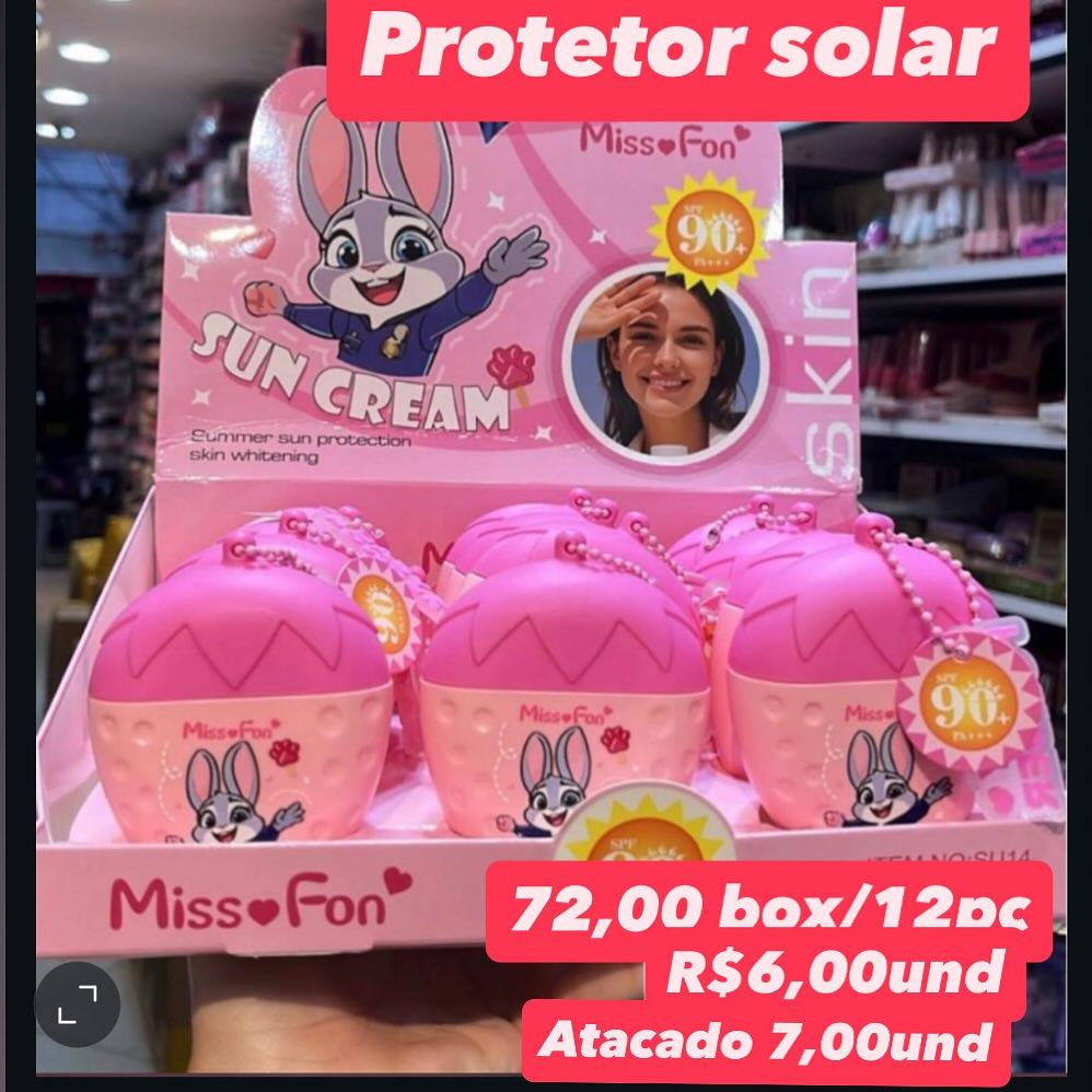 Protetor Solar Sun Cream Miss Fon FPS 90+
