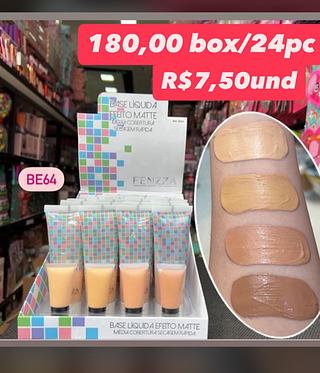 Base Líquida Efeito Matte Fenzza Skin Fitting BE64