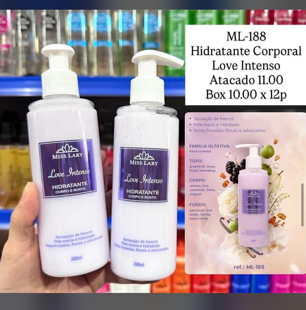 Hidratante Corporal Love Intenso Miss Lary ML-188 200ml