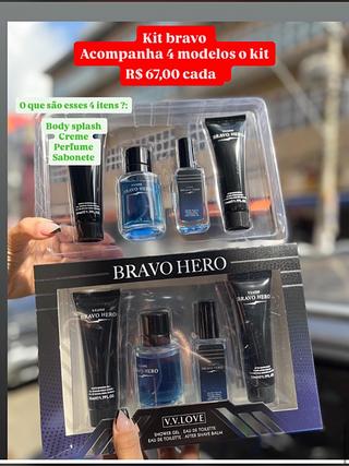 Kit Bravo Hero V.V.LOVE com 4 itens