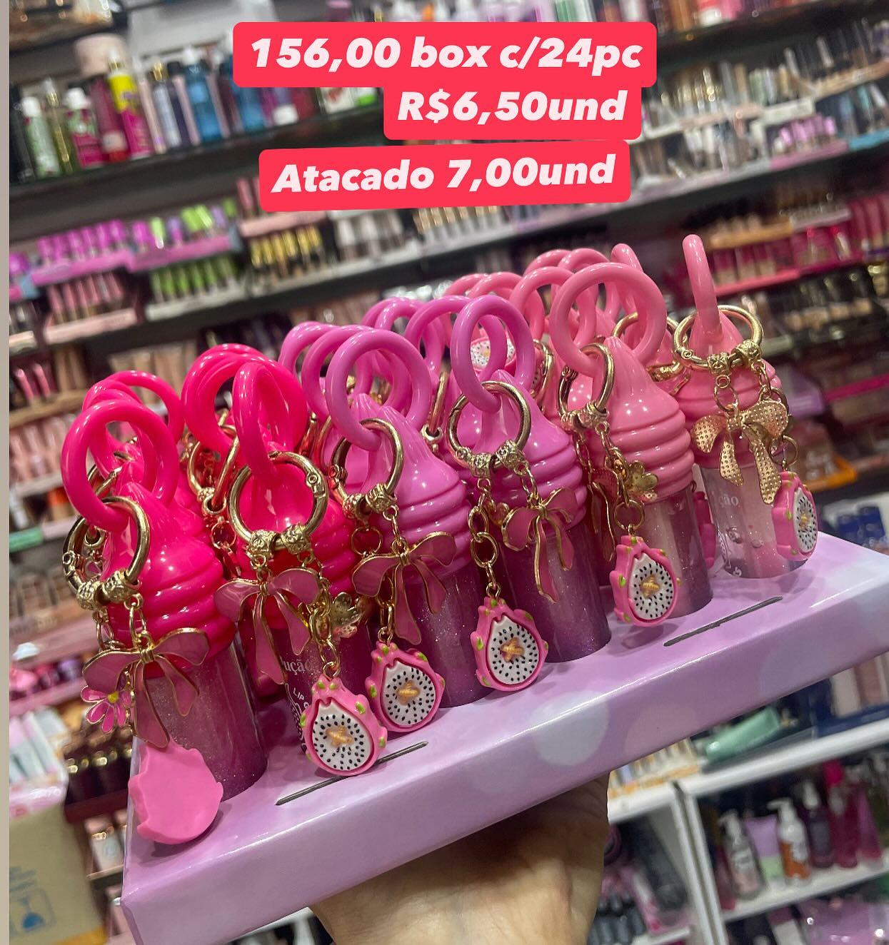 Lip Gloss com Chaveiro de Pitaya