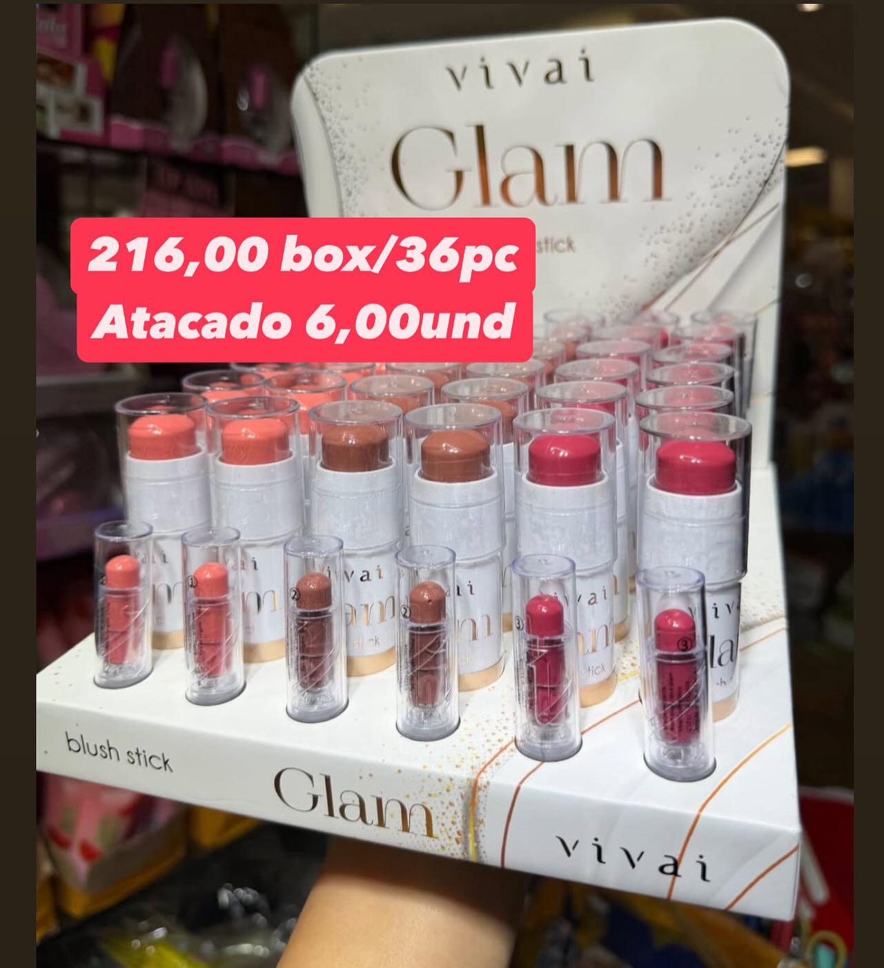 Blush em Bastão Glam Vivai