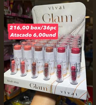 Blush em Bastão Glam Vivai