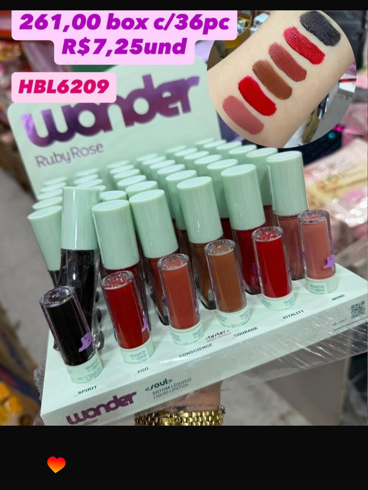 Batom Líquido Wonder Ruby Rose HBL6209