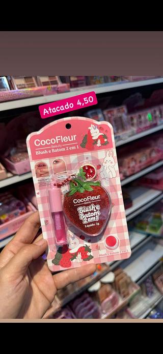 Blush e batom 2em1 cocofleur cx com 12