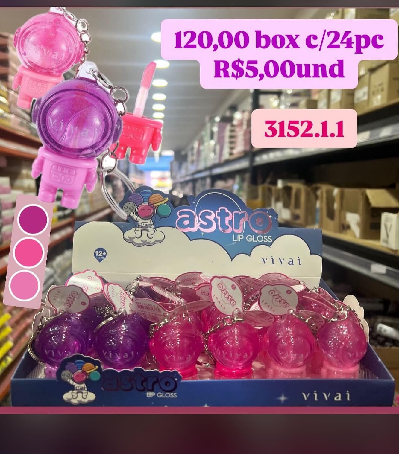 Gloss Labial Astro Vivai com Pingente