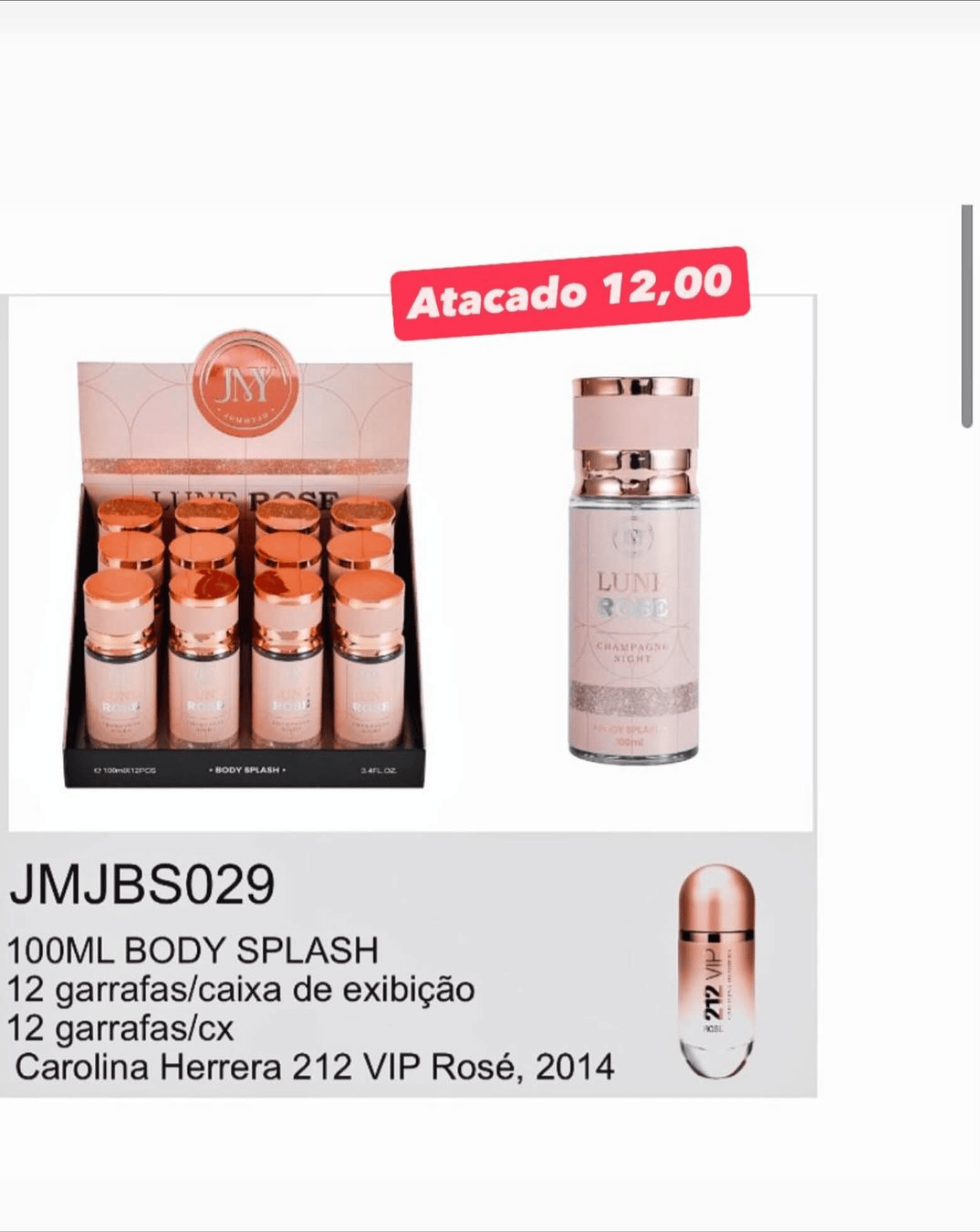 Body Splash Luni Rose 100ml JMJBS029