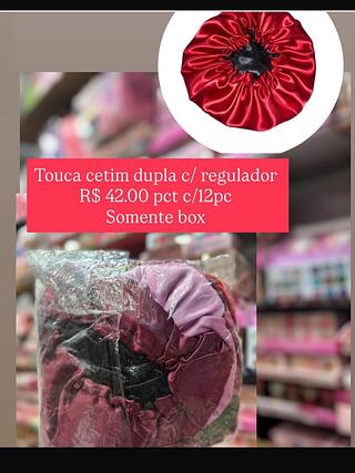 Touca de Cetim Dupla com Regulador