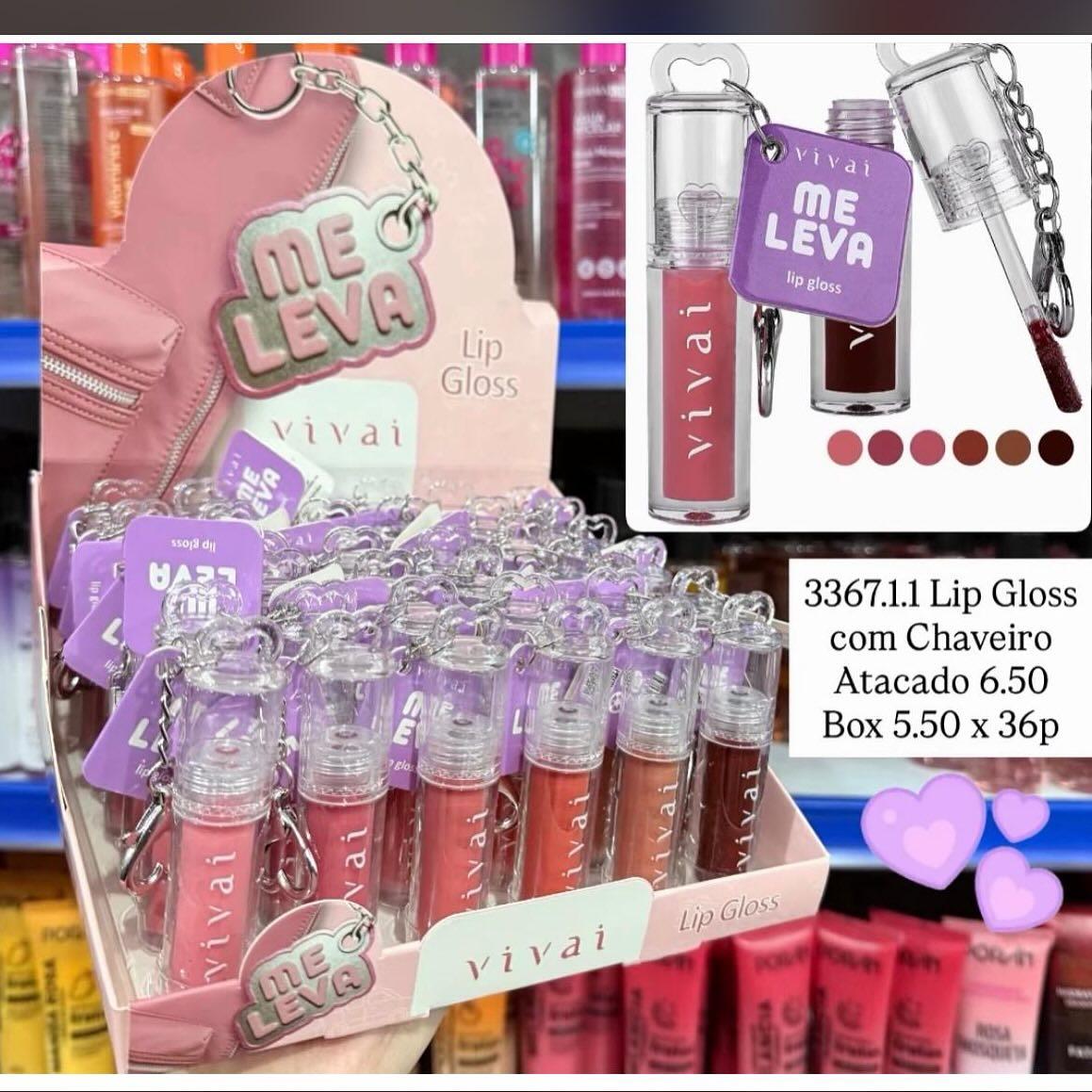 Lip Gloss com Chaveiro Vivai Me Leva 3367.1.1