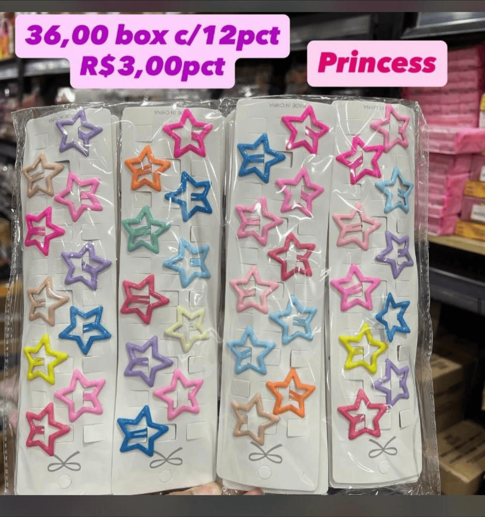 Presilhas de Cabelo Estrela Princess