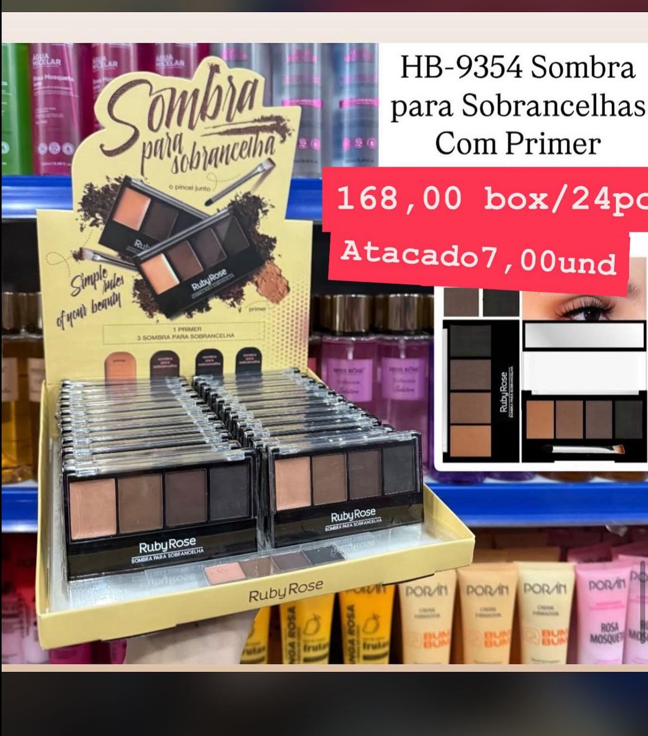 Sombra para Sobrancelhas com Primer Ruby Rose HB-9354