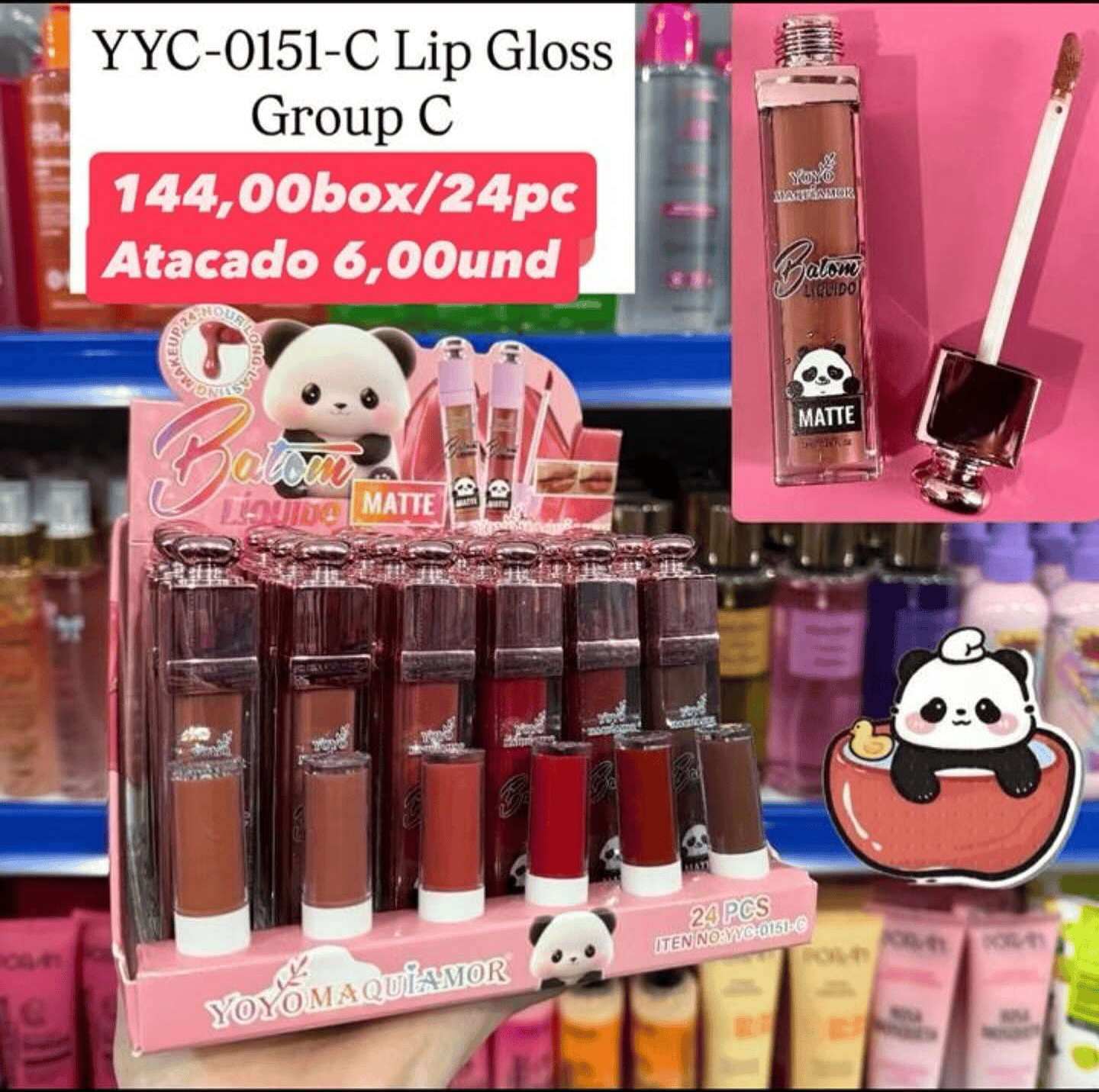 Lip Gloss Group C Batom Líquido Yoyo Maquiamor YYC-0151-C