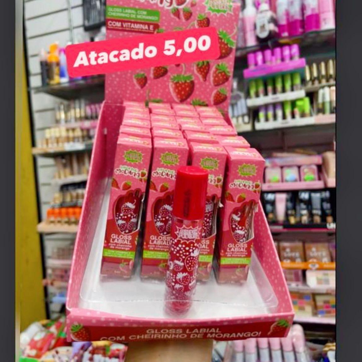 Gloss Labial Louca por Morango com Cheirinho de Morango