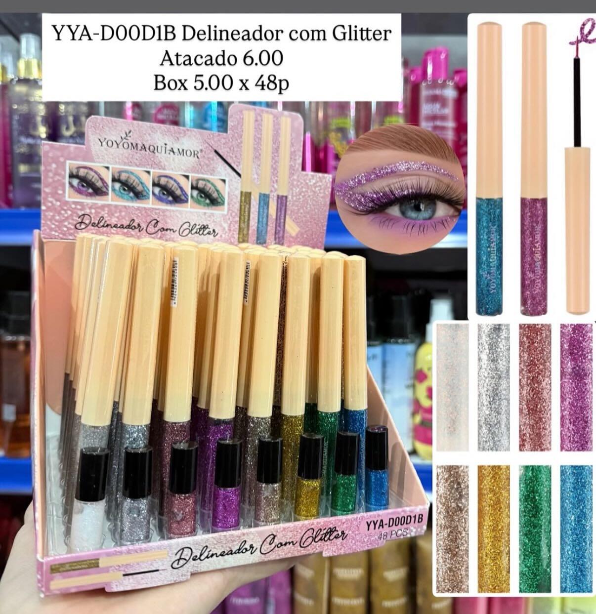 Delineador com Glitter Yoyo Maquiamor YYA-D00D1B