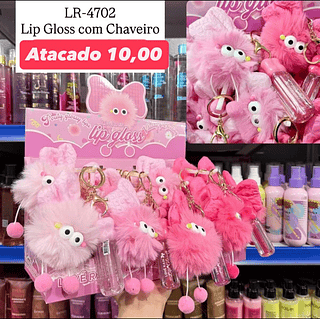 Lip Gloss com Chaveiro Love Rain LR-4702