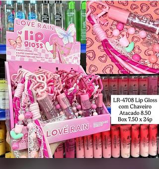 Lip Gloss com Chaveiro Love Rain LR-4708