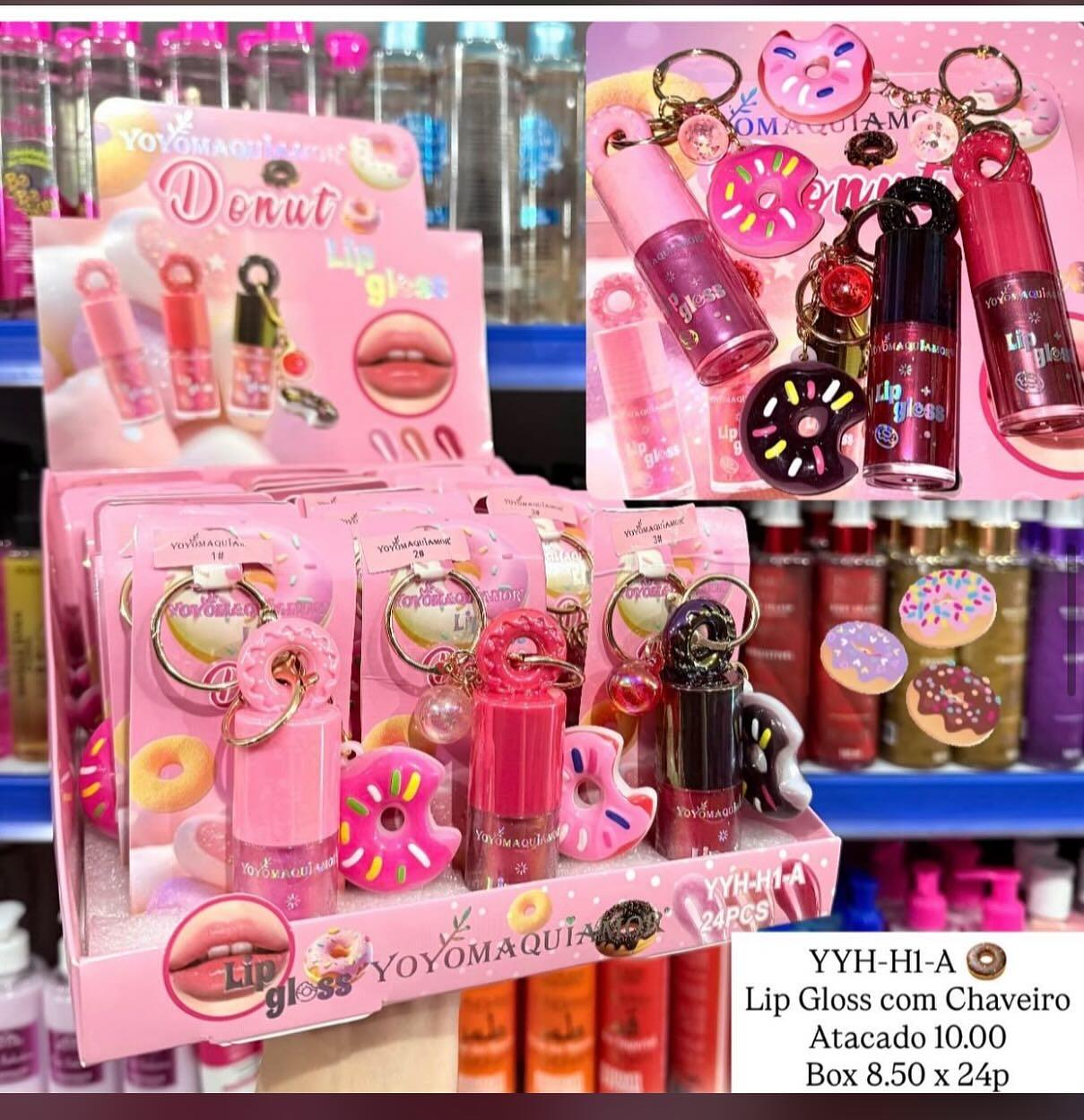Lip Gloss com Chaveiro Donut YYH-H1-A