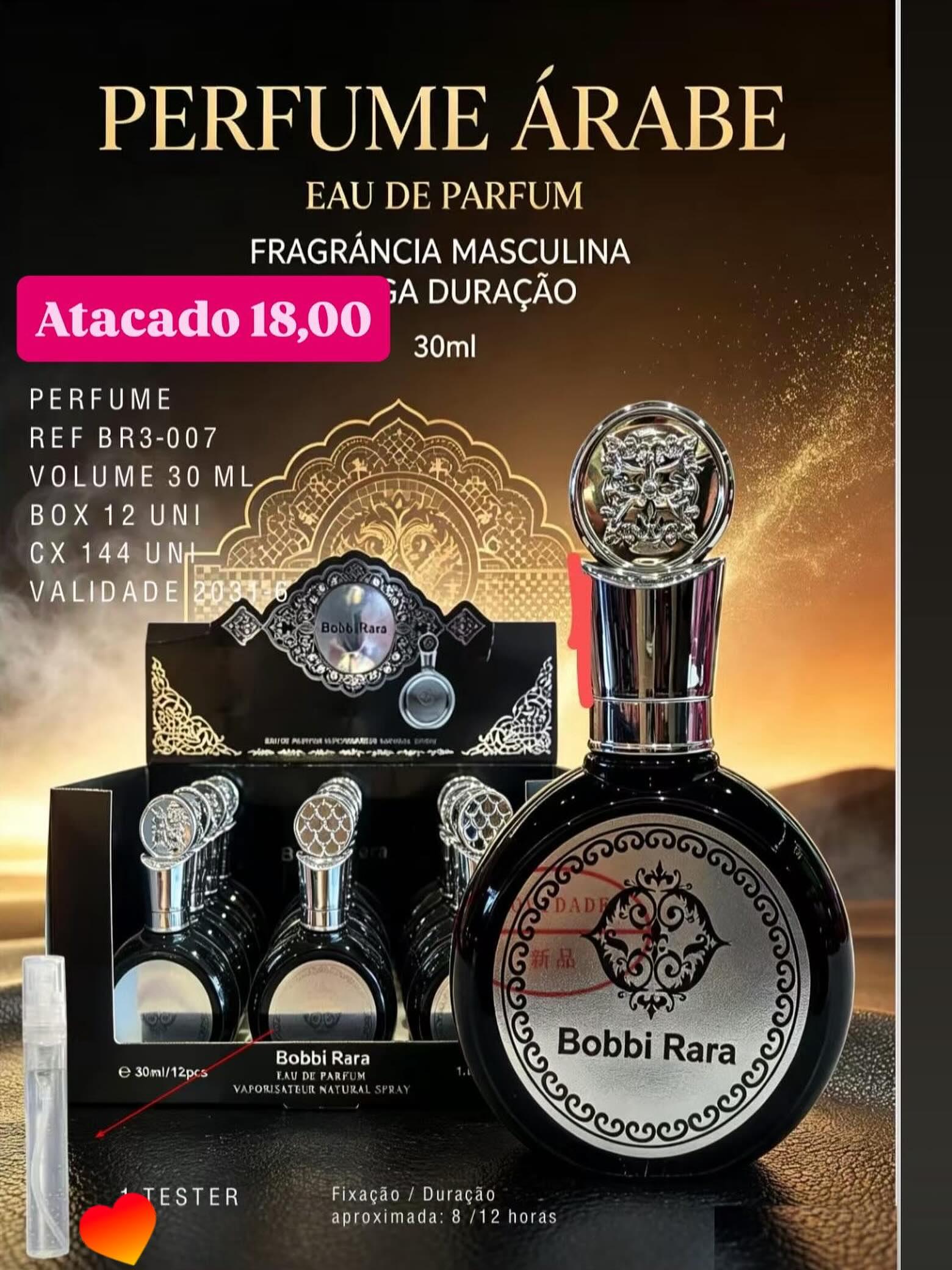 Perfume Árabe Masculino Bobbi Rara BR3-007 30ml