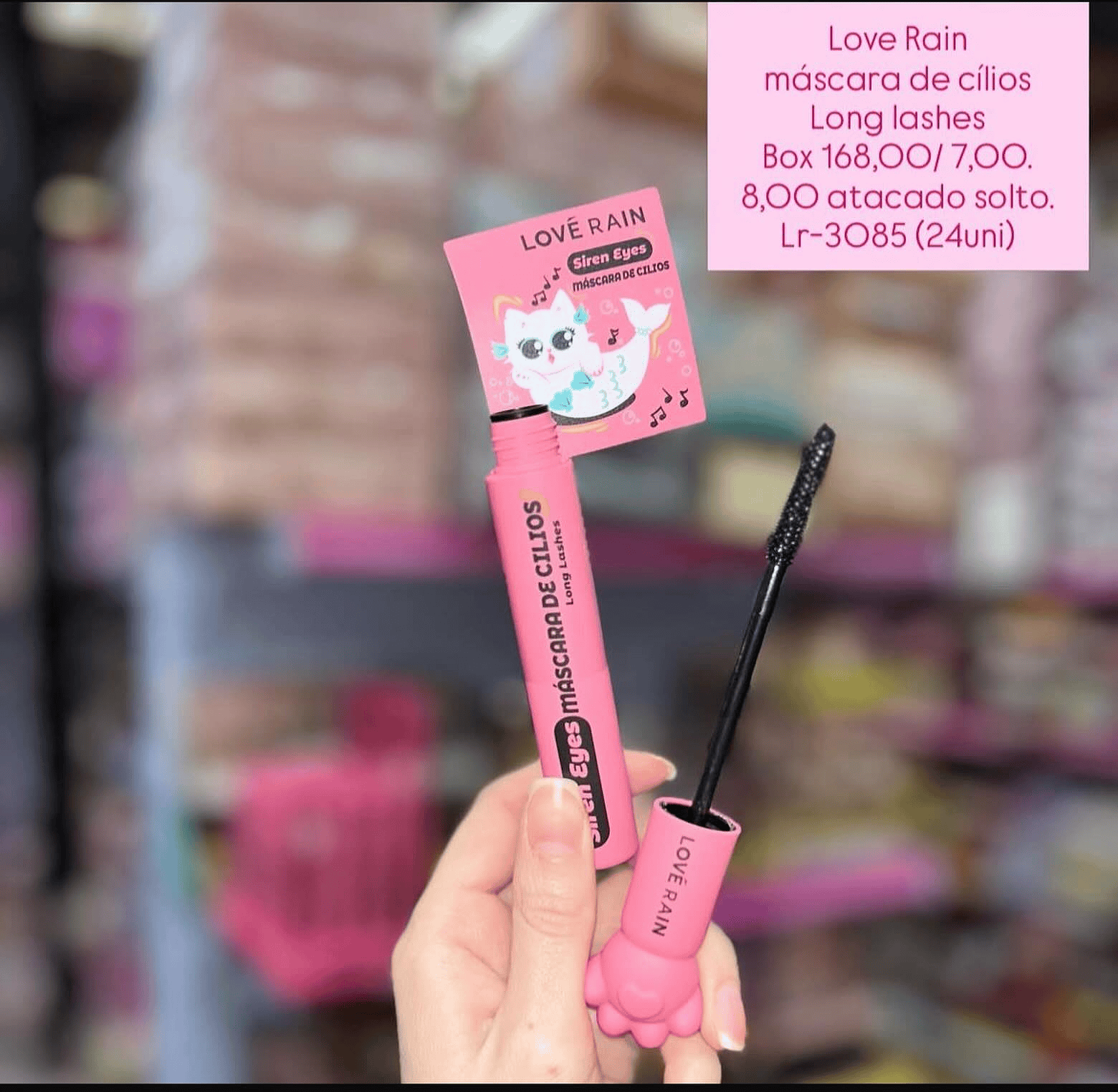 Máscara de cílios Long Lashes Love Rain