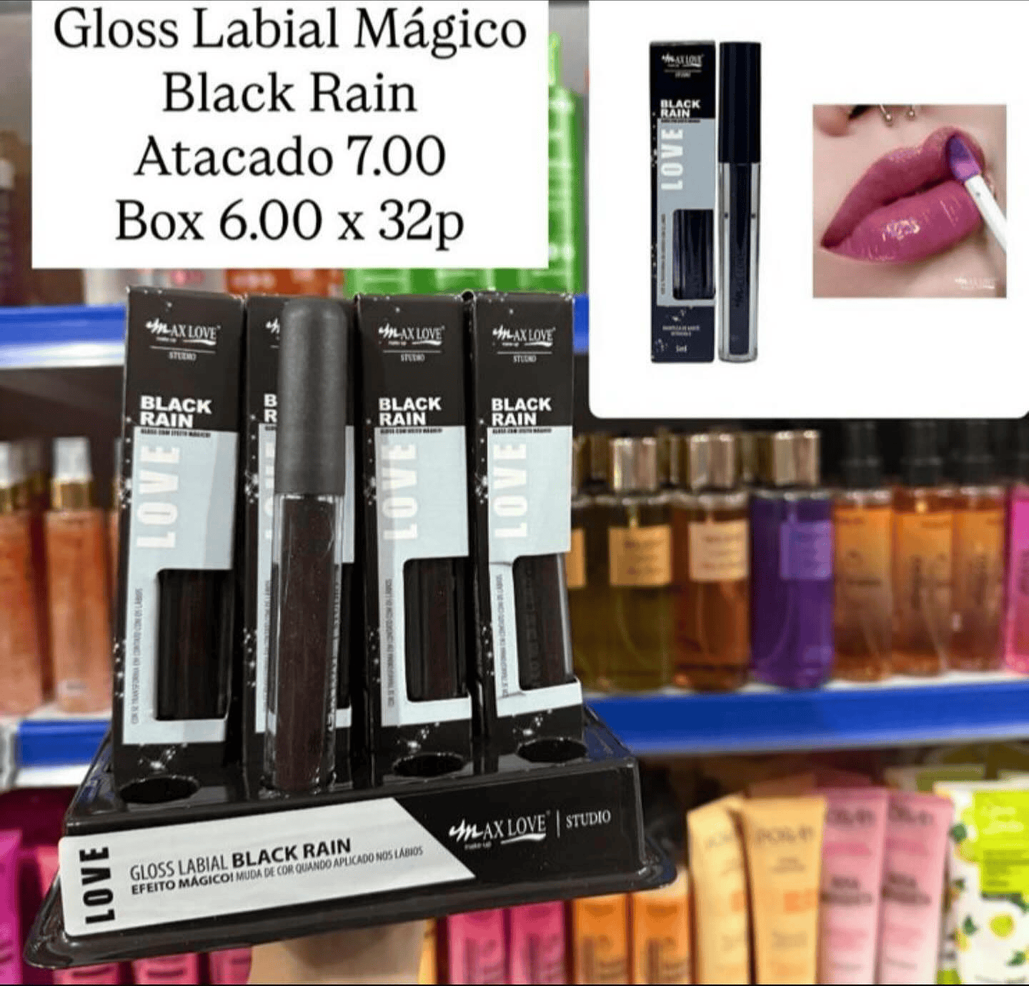 Gloss Labial Mágico Black Rain Max Love