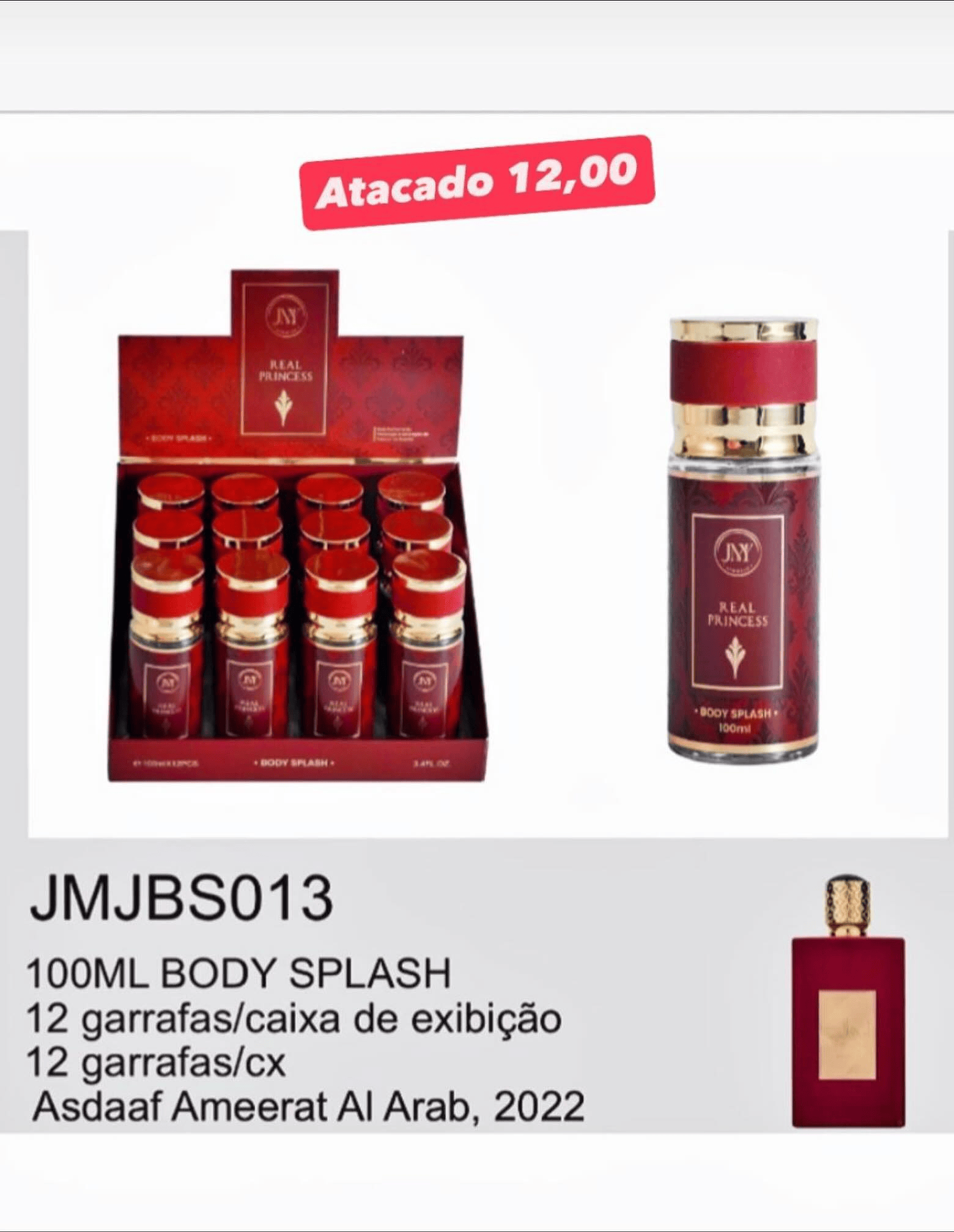 Body Splash Real Princess 100ml JMJBS013