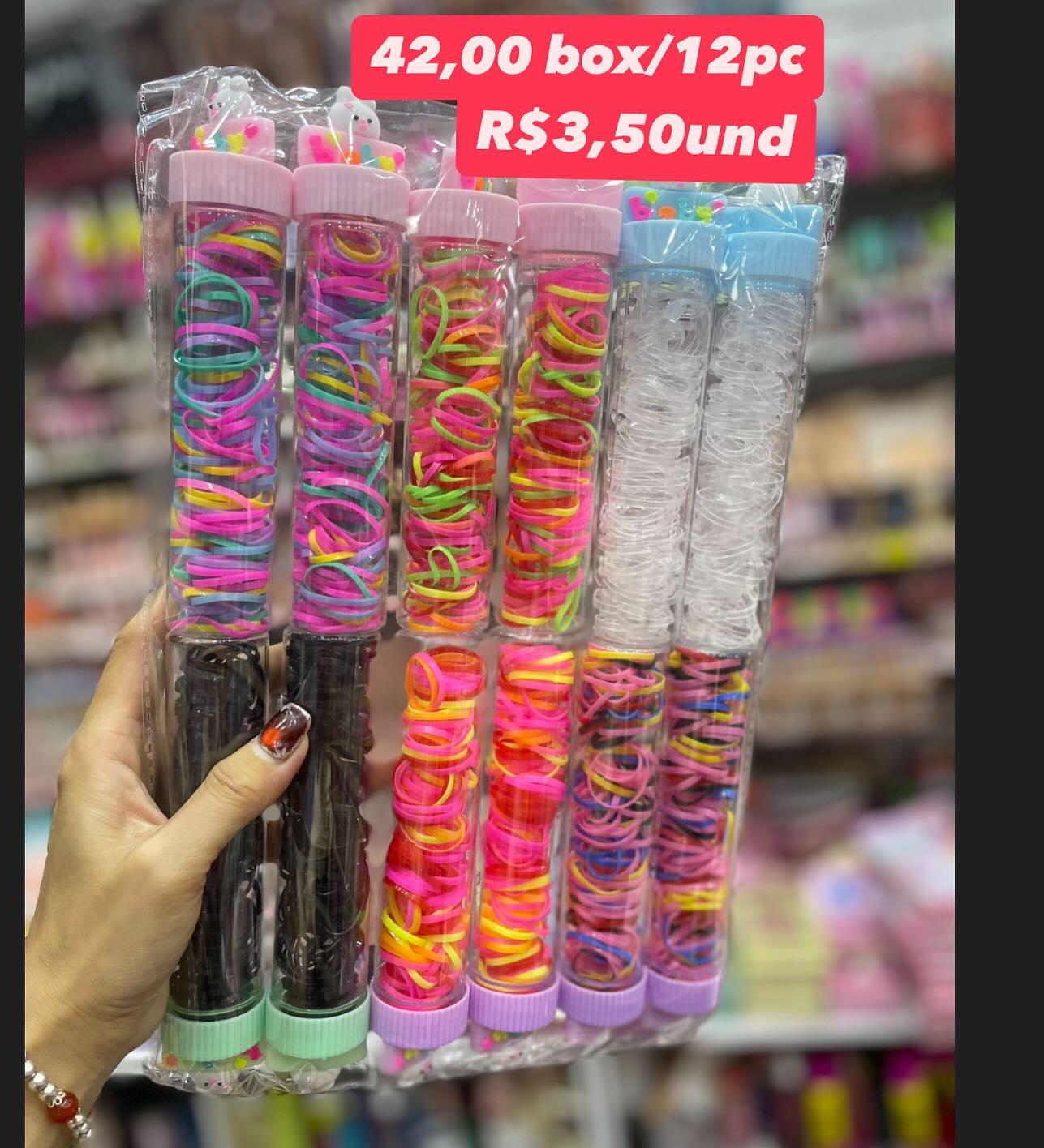Elásticos de Cabelo Coloridos Sortidos