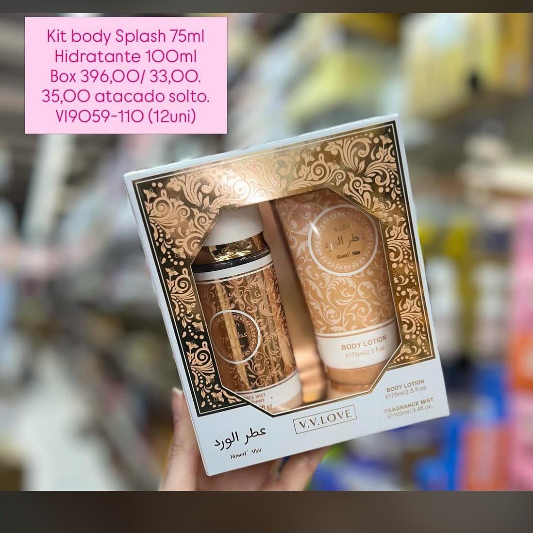 Kit Body Splash 75ml + Hidratante 100ml V.V.LOVE VI9059-110