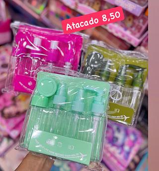 Kit de Frascos para Viagem com 4 Peças