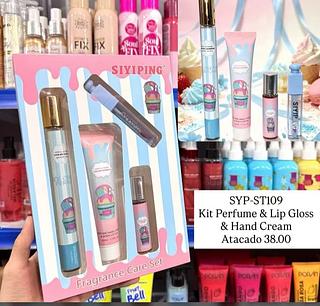 KIT PERFUME LIP GLOSS HAND CREAM
