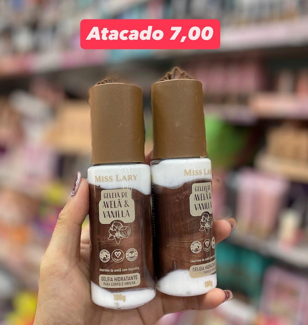 Geleia Hidratante para Corpo e Virilha Avelã & Vanilla Miss Lary 100g