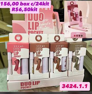 Duo Lip Pocket VIVAI — Lápis Labial e Batom